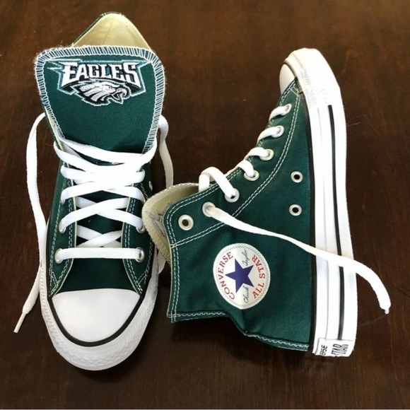 Eagles 🦅 CONVERSE
PHILADELPHIA EAGLES MENS HIGH TOP SNEAKERS - Picture 1 of 9